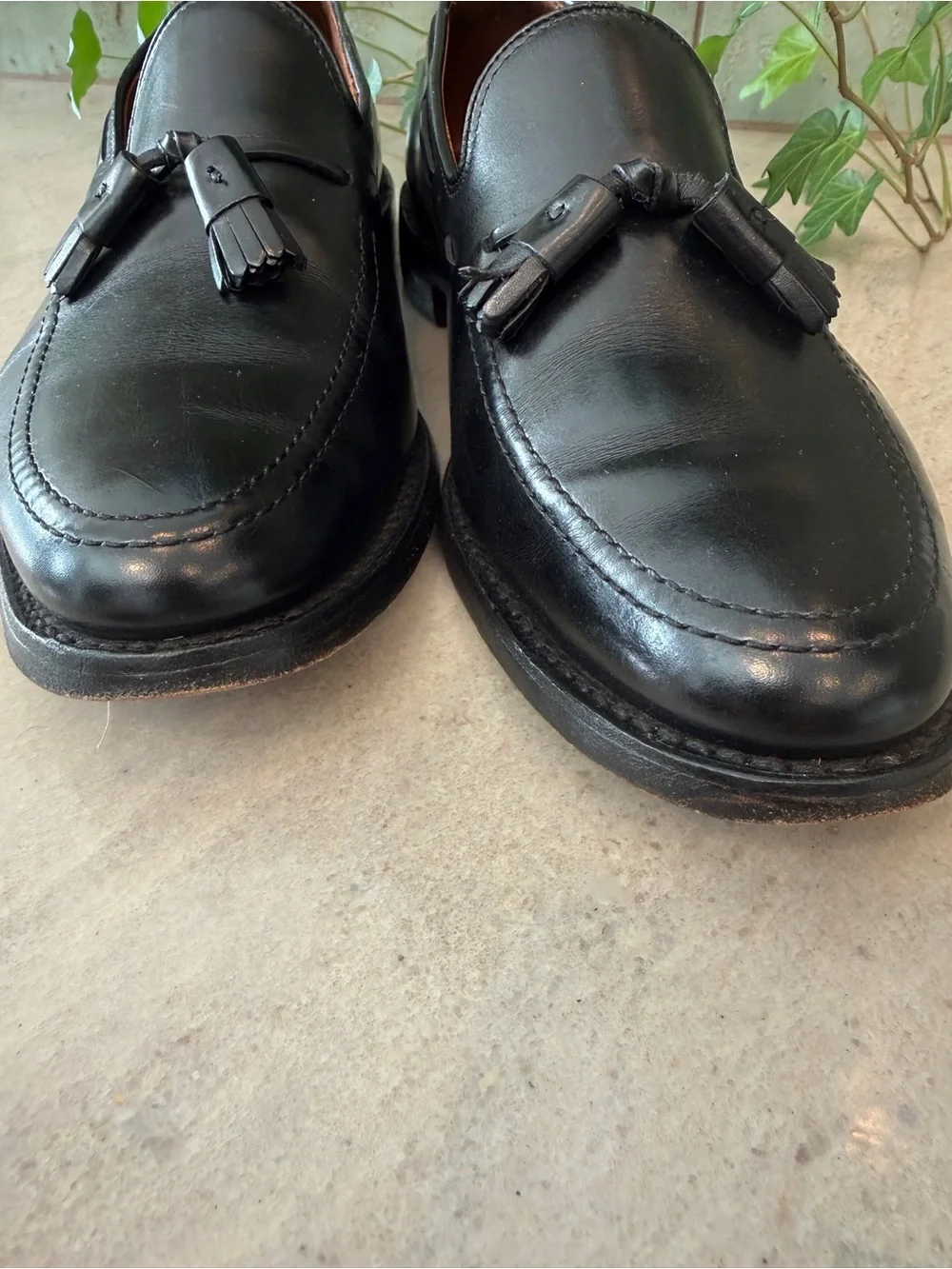 Allen Edmonds Grayson Black Leather Tassel Loafers Men’s 10.5 D Dress Shoes USA